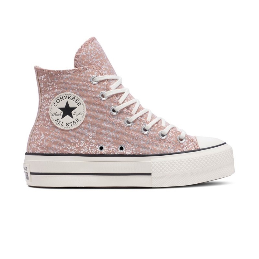 Converse CTAS High-Top Dusty Cinder Glitter Platform Sneakers Women’s 8.5 BNIB